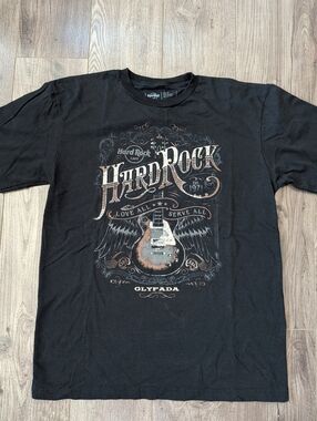 Hard Rock Cafe Black Graphic Tee - Guitar Design